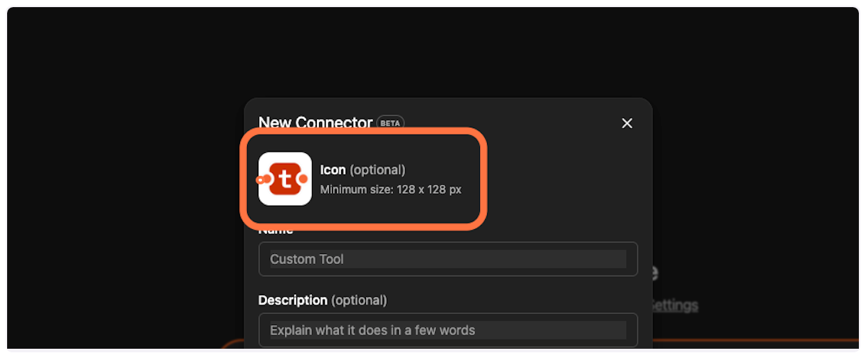 Select and upload the TranscriptAPI icon for YouTube Transcript MCP